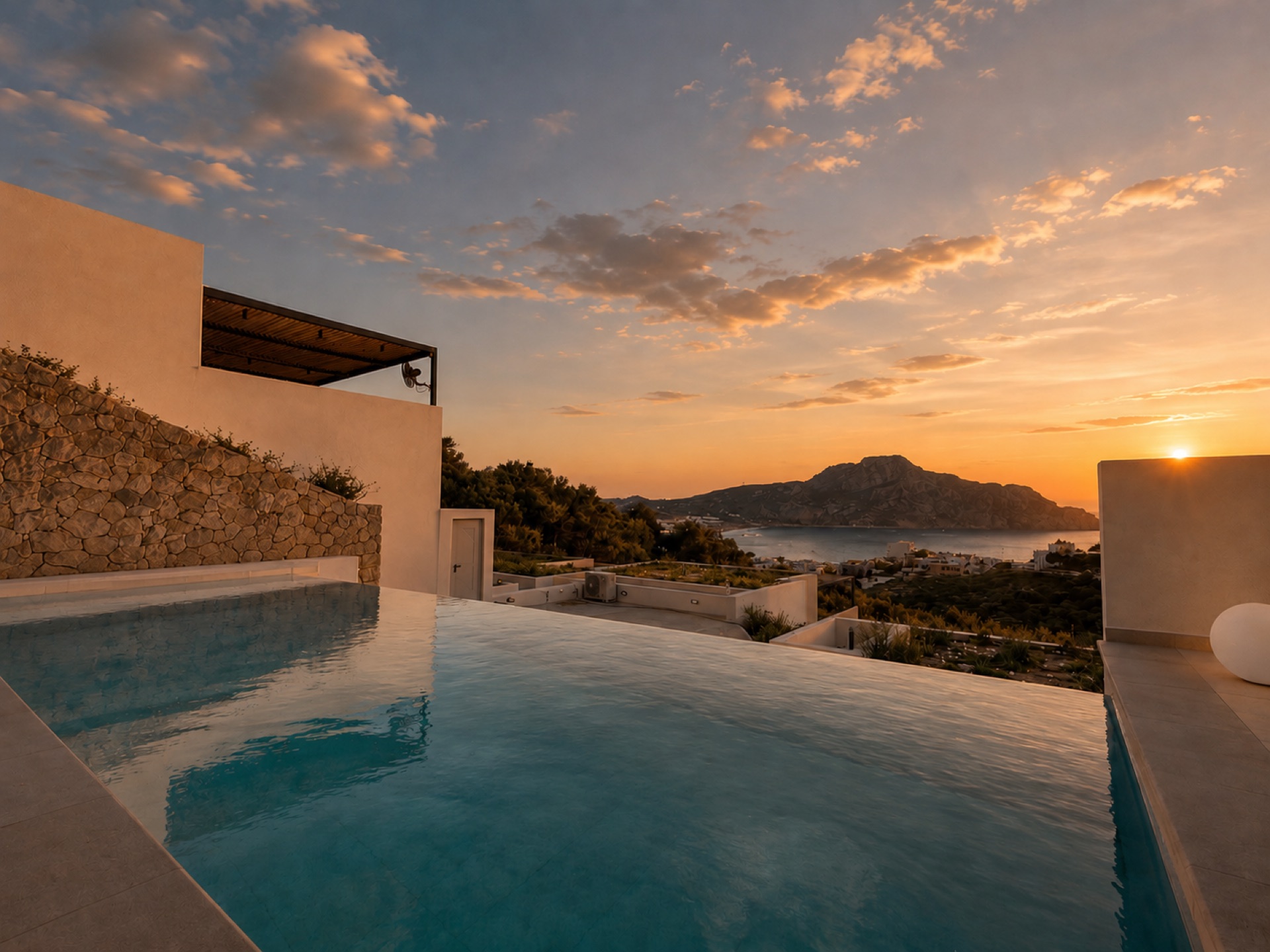 Sunset across the Mediterranean Sea